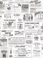 Adamstown Ivory Newspaper Classifieds Wallpaper 312364272 by Chesapeake Wallpaper for sale at Wallpapers To Go