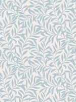 Salix Light Blue Leaf Wallpaper M1669 by Brewster Wallpaper for sale at Wallpapers To Go