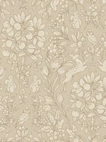 Richmond Taupe Floral Wallpaper M1686 by Brewster Wallpaper for sale at Wallpapers To Go