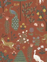 Menagerie Brown Wallpaper RP7301 by Rifle Paper Co Wallpaper for sale at Wallpapers To Go