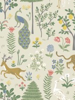 Menagerie Beige Wallpaper RP7303 by Rifle Paper Co Wallpaper for sale at Wallpapers To Go