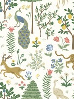 Menagerie White Brown Wallpaper RP7305 by Rifle Paper Co Wallpaper for sale at Wallpapers To Go