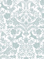 Forest Dance Aqua Damask Wallpaper 312413881 by Chesapeake Wallpaper for sale at Wallpapers To Go