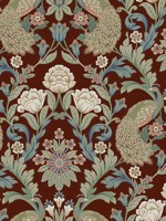 Plume Dynasty Red Wallpaper AC9106 by Ronald Redding Wallpaper for sale at Wallpapers To Go