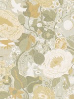 Växa Light Grey Rabbits and Rosehips Wallpaper 411163015 by A Street Prints Wallpaper for sale at Wallpapers To Go