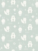 Bitsy Mint Woodland Wallpaper WTG-242202 by Chesapeake Wallpaper for sale at Wallpapers To Go