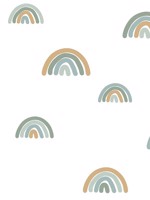 Joss Teal Rainbow Wallpaper WTG-242248 by Chesapeake Wallpaper for sale at Wallpapers To Go