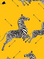 Zebras Wallpaper Yellow Wallpaper WTG-245533 by Scalamandre Wallpaper for sale at Wallpapers To Go