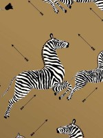 Zebras Wallpaper Gold Wallpaper WTG-245608 by Scalamandre Wallpaper for sale at Wallpapers To Go