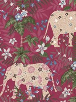 Elephant Red Wallpaper WTG-247026 by Galerie Wallpaper for sale at Wallpapers To Go