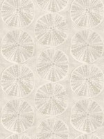 Sea Biscuit Beige Sand Dollar Wallpaper WTG-254637 by Chesapeake Wallpaper for sale at Wallpapers To Go