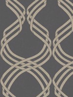Dante Ribbon Charcoal Metallic Wallpaper WTG-255066 by York Wallpaper for sale at Wallpapers To Go