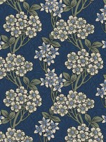 Floral Vine Blue Jay and Sage Wallpaper WTG-255375 by Seabrook Wallpaper for sale at Wallpapers To Go