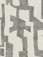 Modern Tribal Linen and Charcoal Wallpaper WTG-259330 by York Wallpaper for sale at Wallpapers To Go
