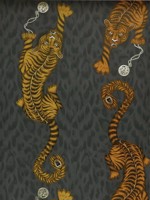 Tigris Flame Wallpaper WTG-259455 by Clarke and Clarke Wallpaper for sale at Wallpapers To Go