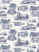 Modern Vista Toile Navy Wallpaper WTG-261613 by York Wallpaper for sale at Wallpapers To Go