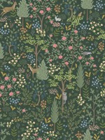 Woodland Emerald Peel and Stick Wallpaper WTG-261729 by Rifle Paper Co Wallpaper for sale at Wallpapers To Go