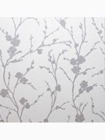 Meiying Chalk White and Silver Floral Trail Wallpaper WTG-262535 by Graham and Brown Wallpaper for sale at Wallpapers To Go