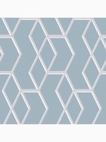 Archetype Blue and Silver Geometric Wallpaper WTG-262578 by Graham and Brown Wallpaper for sale at Wallpapers To Go