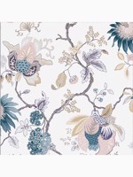 Bordado Dusk White and Blue Floral Wallpaper WTG-262637 by Graham and Brown Wallpaper for sale at Wallpapers To Go