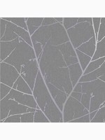 Boreas Deep Grey and Silver Trees Trail Wallpaper WTG-262705 by Graham and Brown Wallpaper for sale at Wallpapers To Go
