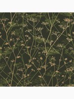 Clarissa Hulse Wild Chervil Sage and Gold Wallpaper WTG-262849 by Graham and Brown Wallpaper for sale at Wallpapers To Go