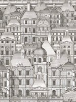 Louvre Black and White Grey Wallpaper WTG-264498 by Mind the Gap Wallpaper for sale at Wallpapers To Go