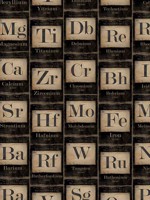 Periodic Table Black and White Brown Sepia Wallpaper WTG-264518 by Mind the Gap Wallpaper for sale at Wallpapers To Go