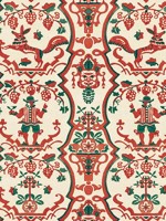 Floricsome Beige Green Red Wallpaper WTG-265344 by Mind the Gap Wallpaper for sale at Wallpapers To Go