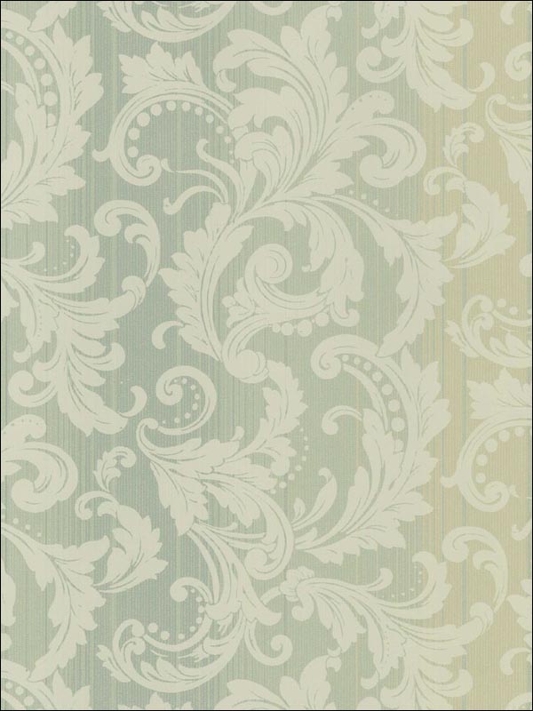 Leaf Scroll Stripes Wallpaper CS41702 by Seabrook Platinum Series Wallpaper for sale at Wallpapers To Go