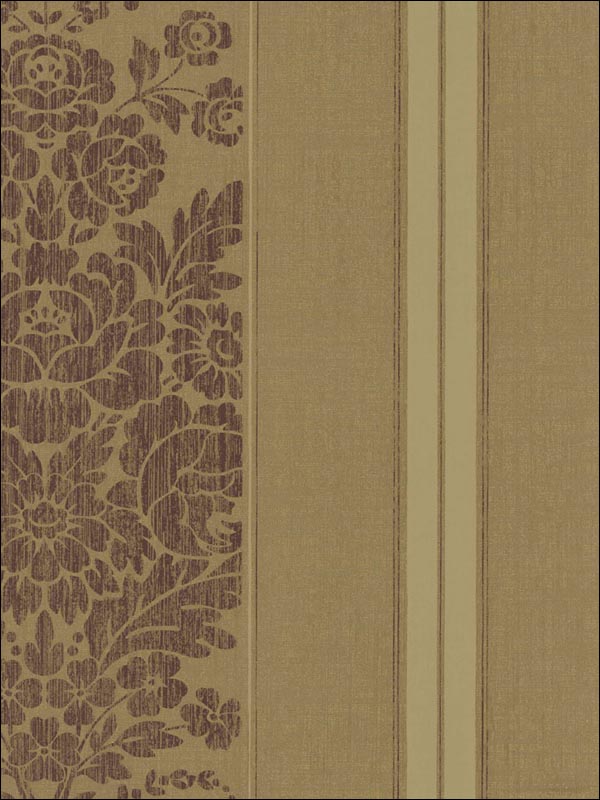 Floral Damask Stripes Wallpaper CS42009 by Seabrook Platinum Series Wallpaper for sale at Wallpapers To Go