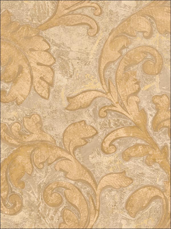 Leaf Scroll Wallpaper SA51006 by Seabrook Wallpaper for sale at Wallpapers To Go