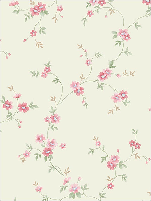 Floral Trail Wallpaper PR33837 by Norwall Wallpaper for sale at Wallpapers To Go