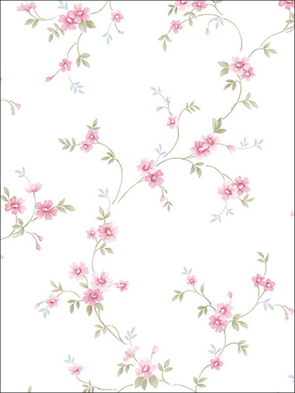 Floral Trail Wallpaper PR33838 by Norwall Wallpaper for sale at Wallpapers To Go
