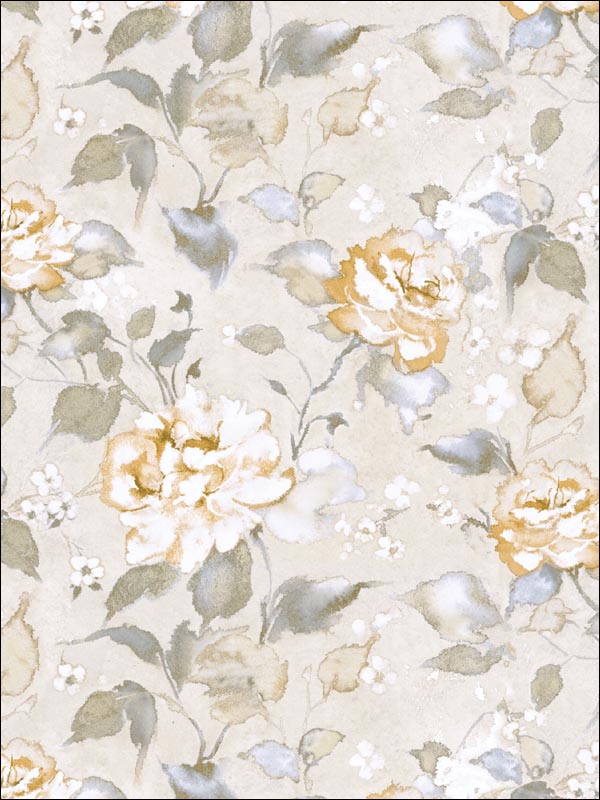 Floral Wallpaper IM40303 by Seabrook Wallpaper for sale at Wallpapers To Go