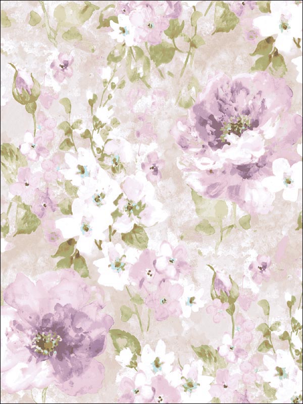 Floral Wallpaper IM40519 by Seabrook Wallpaper for sale at Wallpapers To Go