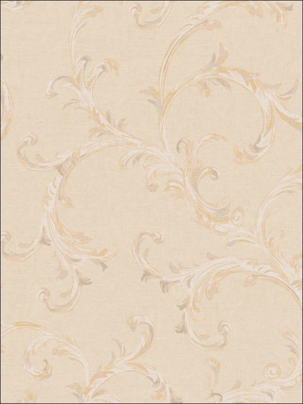 Leaf Scroll Wallpaper FF50706 by Seabrook Wallpaper for sale at Wallpapers To Go