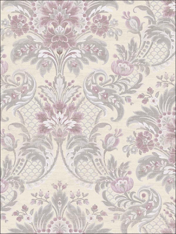 Floral Damask Wallpaper DR50909 by Seabrook Wallpaper for sale at Wallpapers To Go