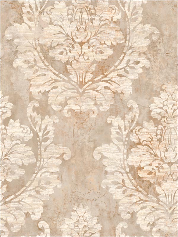 Damask Wallpaper LW40806 by Seabrook Wallpaper for sale at Wallpapers To Go
