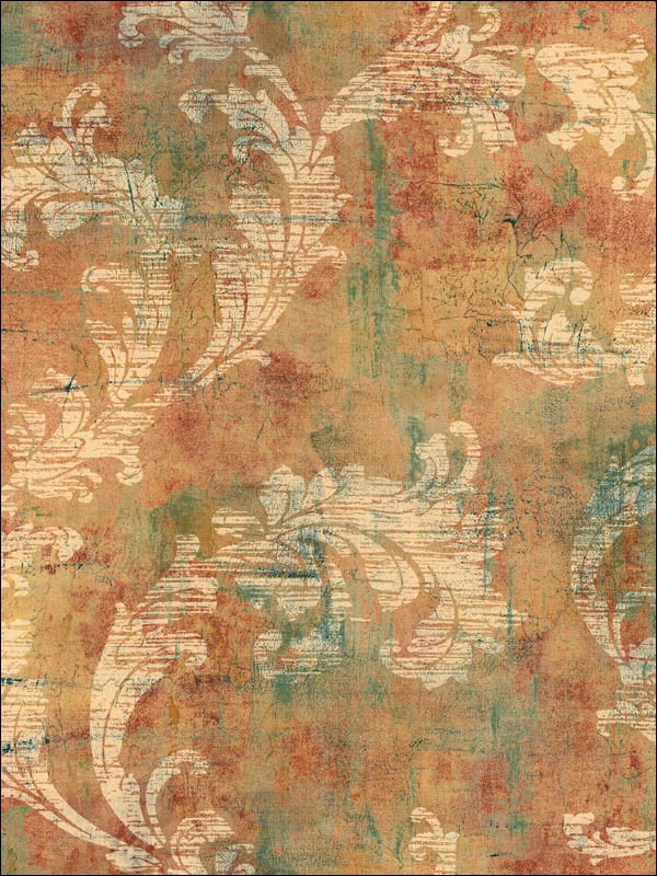 Leaf Scroll Wallpaper LW40905 by Seabrook Wallpaper for sale at Wallpapers To Go
