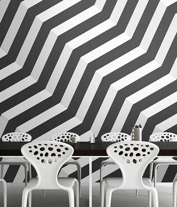 diagonal striped wallpaper