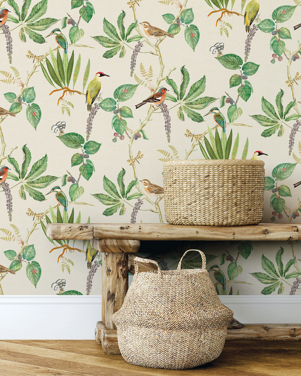 Hill Top Garden Wallpaper in Cotton/Green color - pattern number 100028EH - by Seabrook in the Heritage Tales collection