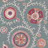 Nahlia Trail Wallpaper in Spice/Blue color - pattern number 100034EH - by Seabrook in the Heritage Tales collection
