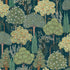 Persian Oasis Wallpaper in Navy/Green color - pattern number 100039EH - by Seabrook in the Heritage Tales collection