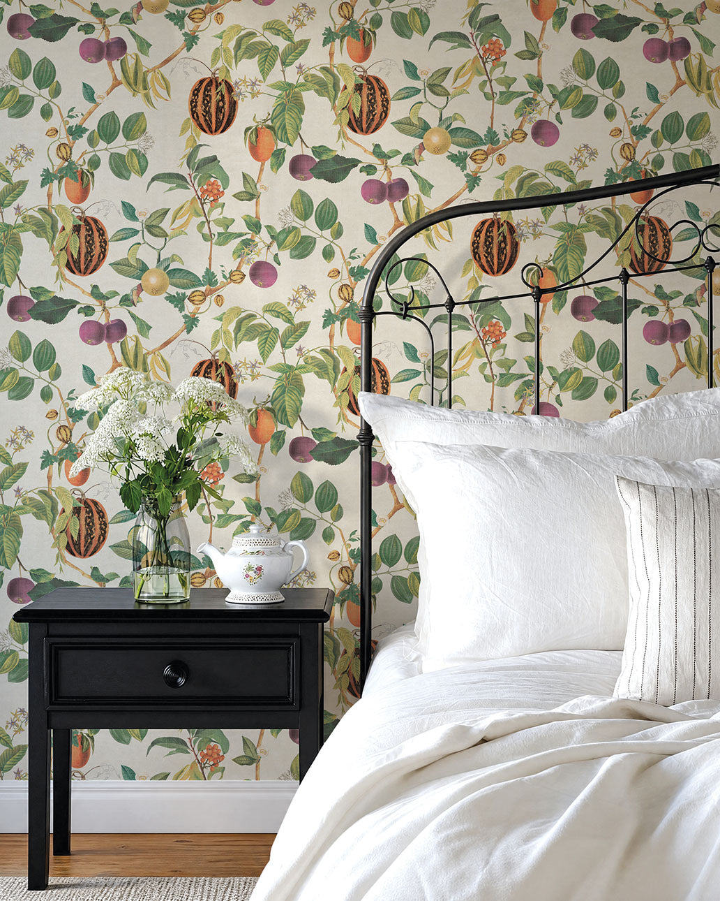 Tropic House Wallpaper in Parchment/Green color - pattern number 100044EH - by Seabrook in the Heritage Tales collection