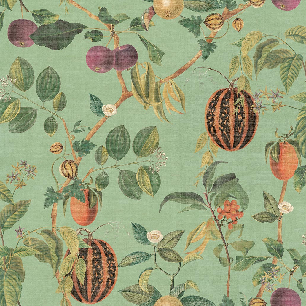 Tropic House Wallpaper in Sage Green color - pattern number 100045EH - by Seabrook in the Heritage Tales collection