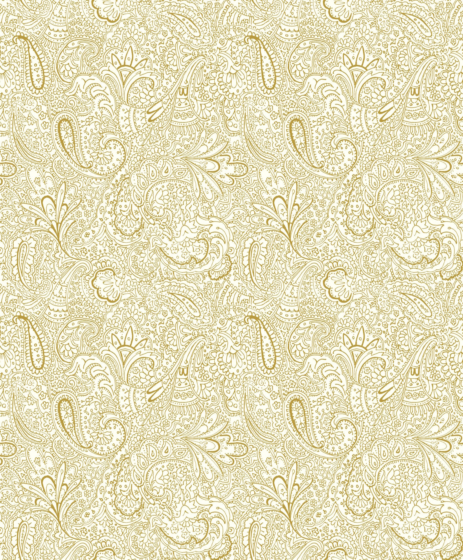 Paisley Trellis wallpaper in gold color - pattern number 11301 - by Galerie in the Elegance collection