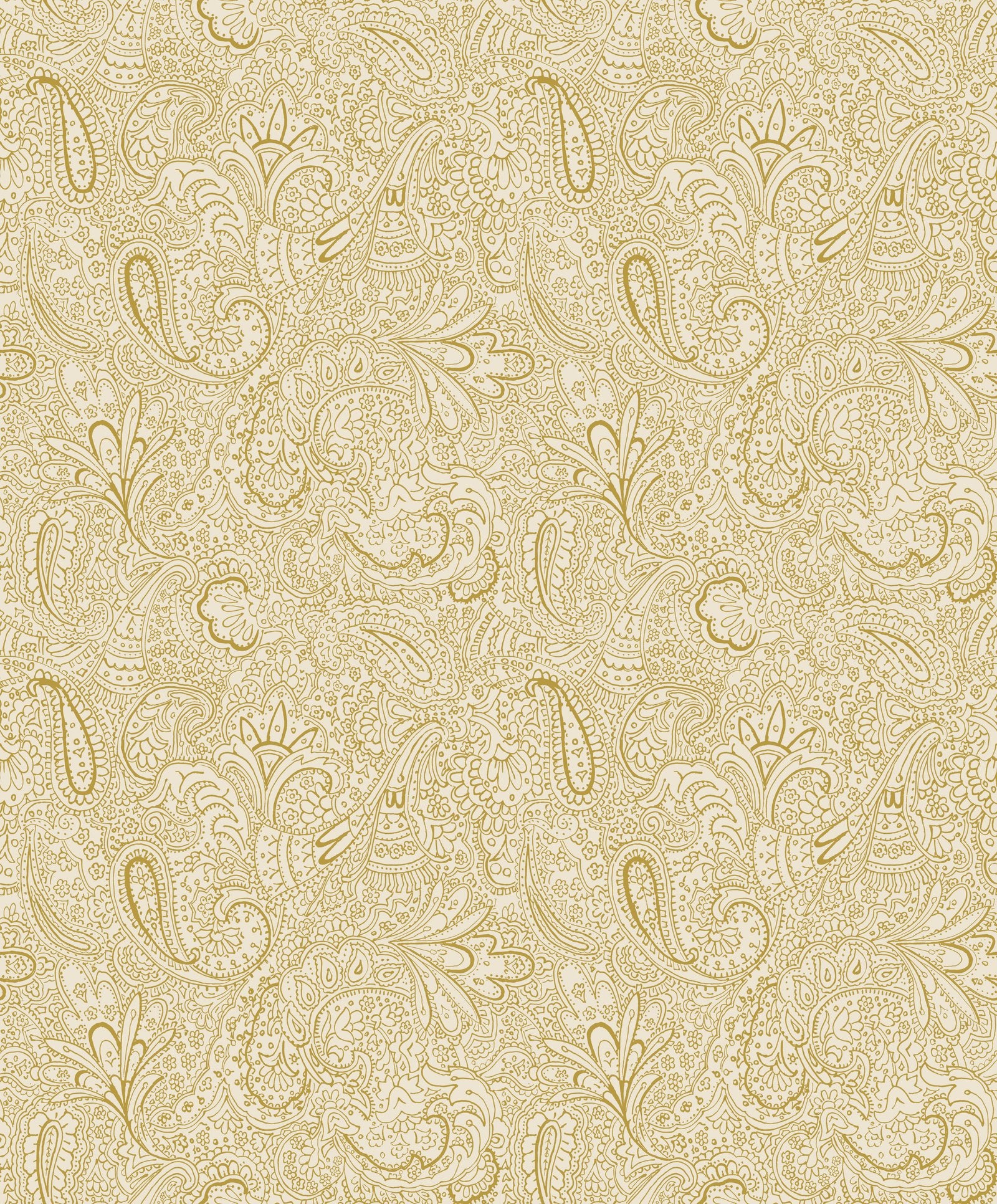 Paisley Trellis wallpaper in gold color - pattern number 11302 - by Galerie in the Elegance collection
