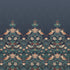 Strawberry Thief Fixed Size 6 Panel mural in blue color - pattern number 125292FXST - by Graham and Brown in the William Morris at Home Murals collection