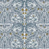 African Marigold Fixed Size 6 Panel mural in blue color - pattern number 125400FXST - by Graham and Brown in the William Morris at Home Murals collection